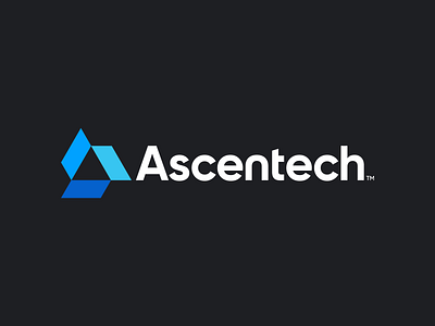 Ascentech - Logo Design (Unused & For Sale) a ai arrow ascend blue branding cloud design fintech graphic design it logo minimal modern monogram saas simple software tech technology