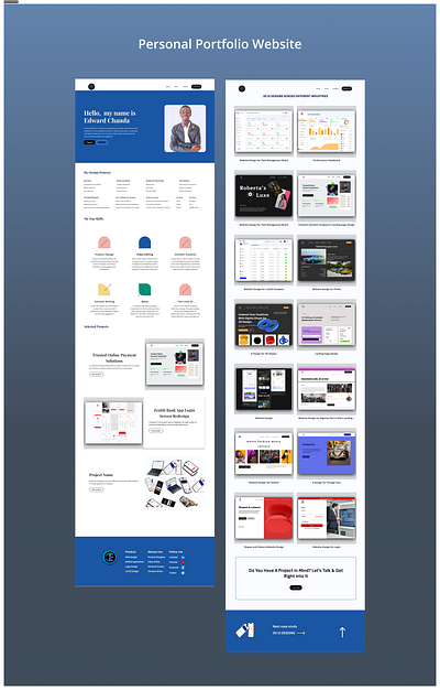 Personal Portfolio website app daily ui design ec designs graphic design logo uiux design