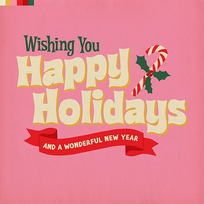 Happy Holidays 2024! after effects animation disney fresco holiday mary blair mid century photoshop