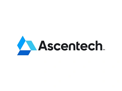 Ascentech - Logo Design (Unused & For Sale) a ai ascend blue branding design engineer fintech graphic design it logo minimal modern monogram saas simple software tech technology