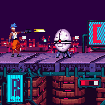 CyberPunk Game Assets nes pixel pixel art pixelart 16bit retro