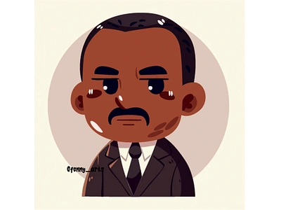 Vector Martin Luther King Jr. activism cartoon character civil community equality famous freedom heritage history icon innovation justice leader legacy motivation peace portrait power social