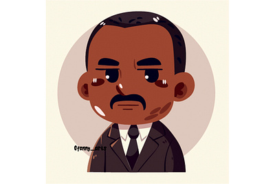 Vector Martin Luther King Jr. activism cartoon character civil community equality famous freedom heritage history icon innovation justice leader legacy motivation peace portrait power social