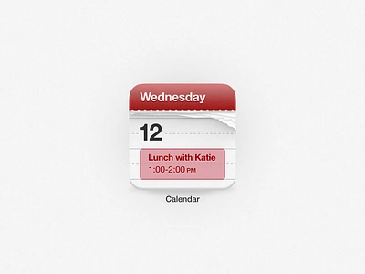 Calendar widget (2012) 2012 calendar design ios ios 6 retro ui design widget