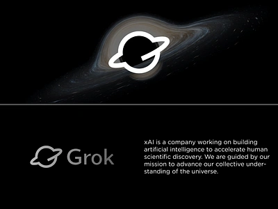 Grok - Logo Redesign ai artificial intelligence brand identity branding concept design designer portfolio elon musk futuristic grok logo logo designer minimal modern planet simple space technology universe xai