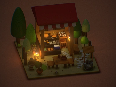 diorama (1st try) 3d 3d modeling 3d sculpt 3dmodeling diorama ipad isometric nomad nomad ipad nomad sculpt nomadsculpt