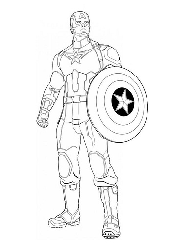 Captain America Coloring Pages (100% Free Printables)