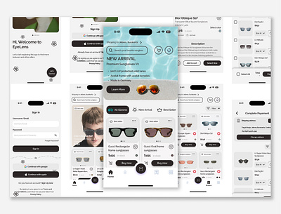 E-Commerce Shop Concept: Eyewear Store e commerce shop e commerce shop concept e commerce shop design figma mobile app mobile app design mobile app design concept prototype prototyping ui uidesign uidesigner uiux uiuxdesign uiuxdesigner ux uxdesign uxdesigner