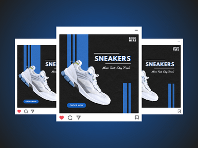 Sneakers: Move Fast, Stay Fresh canva graphic design instagram post product shoes sneakers style