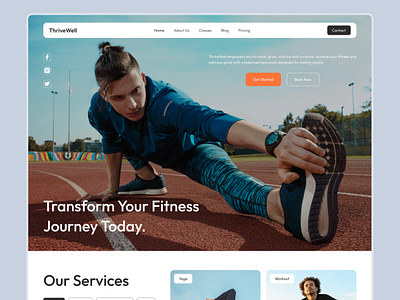 Fitness Website Landing Page branding clean design exploration fitness gym health home page landing page ui uidesign web design website