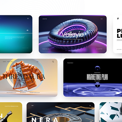 futuristic modern presentation design recap vol.1 ppt design