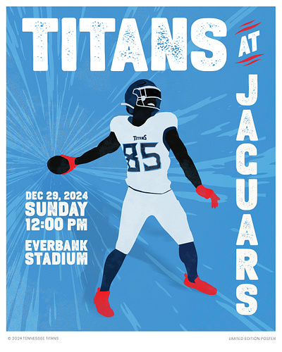 Week 17 Gameday Poster color kelly church photoshop poster sports tennessee titans vector