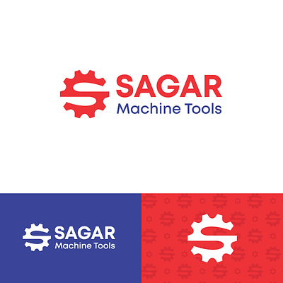 Sagar Machine Tools Logo Design and Branding adobe illustrator branding creative graphic design logo machine tools minimal stationary design vector