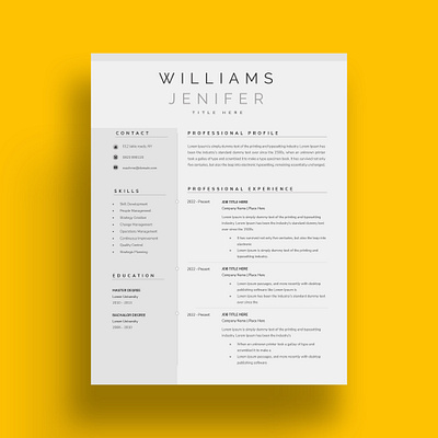 Professional CV Resume