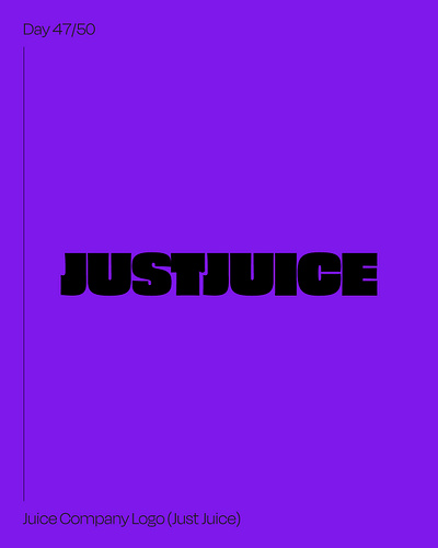 Day 47: Juice Company Logo - JustJuice #dailylogochallenge brand identity branding dailylogochallenge graphic design juice branding juice packaging logo