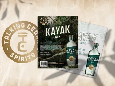 Kayak Gin Sell Sheet graphic design layout design pos design