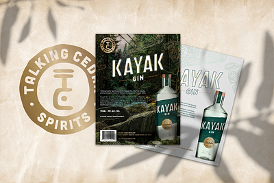 Kayak Gin Sell Sheet graphic design layout design pos design