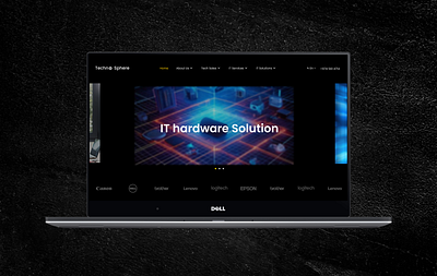 Modern Dark-Themed Website for a Leading IT Business dark mode dark website design figma it website ui user experience ux website website design