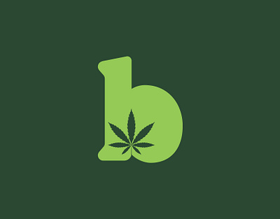 Letter B + Leaf, Cannabis, logo design, monogram unused a b c d e f g h i j k l b logo bold vector brand identity branding cannabis clever smart color symbol leaf logo logo design logo designer logotype m n o p q r s t u v w x y z marijuana modern logo natural negative space plant top best