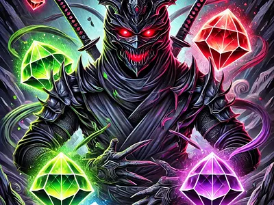 DEMONNINJA animation graphic design logo