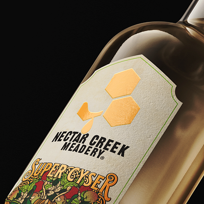 Super Cyser Mead Label Detail branding graphic design illustration label design packaging