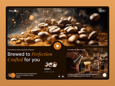 Coffee Website Header coffee coffee header coffee website design dribbble figma figma design typography ui ux web design web header website