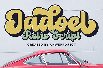 Jadoel - Retro Script Font hoodie font