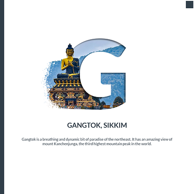 A to Z India - G : Gangtok a to z india adobe photoshop cities in letter creatives design g gangtok graphic design indian cities