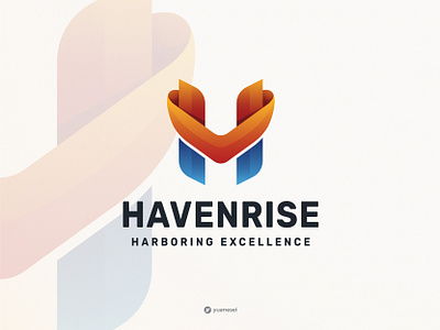 HAVENRISE Creative Initial H Logo Design brand identity branding colorful creative logo gradient h h logo icon initial h initial logo letter logo letter mark logo designer mark startup symbol