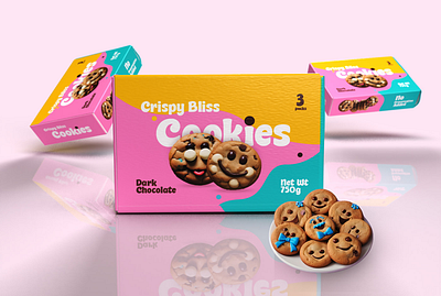 Cookie Packaging Box Design branding graphic design ui