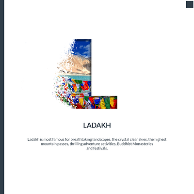 A to Z India - L : Ladakh a to z india adobe photoshop cities in letter creatives design graphic design indian cities l ladakh