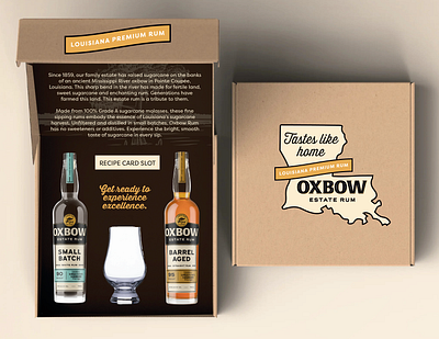 Oxbow Rum Distillery Influencer Kit branding graphic design packaging