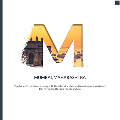 A to Z India - M : Mumbai a to z india adobe photoshop cities in letter creatives design graphic design indian cities m mumbai