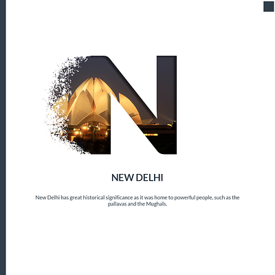 A to Z India - N : New Delhi a to z india adobe photoshop cities in letter creatives design graphic design indian cities n new delhi