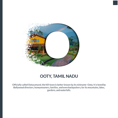 A to Z India - O : Ooty a to z india adobe photoshop cities in letter creatives design graphic design indian cities o ooty