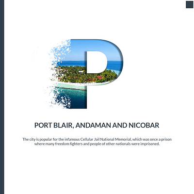 A to Z India - P : Port Blair a to z india adobe photoshop cities in letter creatives design graphic design indian cities p port blair