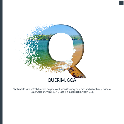 A to Z India - Q : Querim a to z india adobe photoshop cities in letter creatives design graphic design indian cities q querim