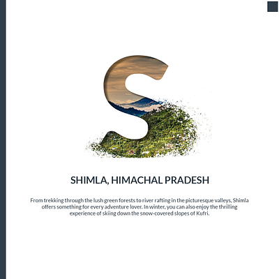 A to Z India - S : Shimla a to z india adobe photoshop cities in letter creatives design graphic design indian cities s shimla