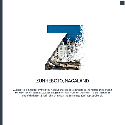 A to Z India - Z : Zunheboto a to z india adobe photoshop cities in letter creatives design graphic design indian cities z zunheboto