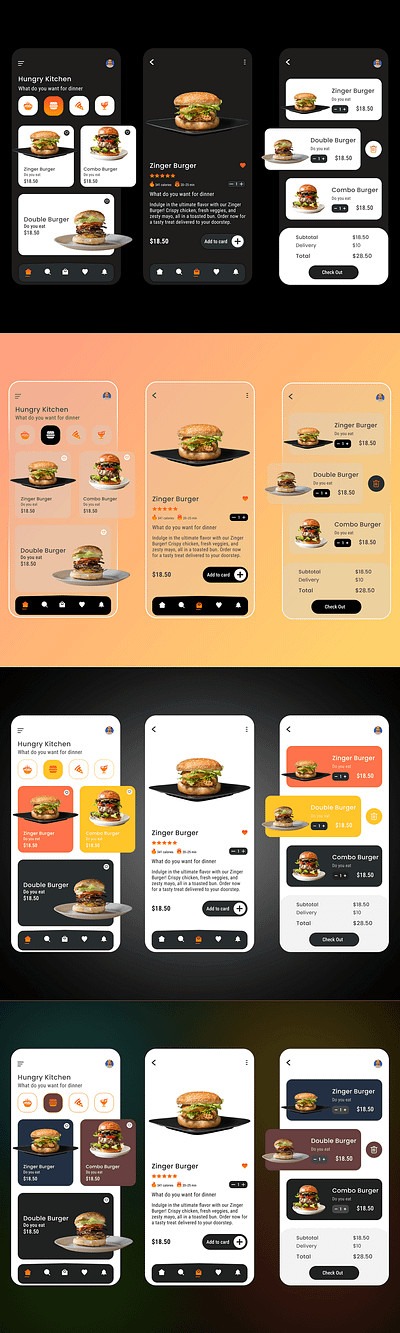 🍔 Hungry Kitchen: Trend setting UX/UI Food App branding delivery design figma food food delivery app food ordering app food panda kitchen landing page landing page design mobile app design ordering app responsive design ui ui design uiux web design