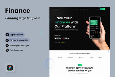 Orbite - Finance Landing Page background banner business concept design digital finance finance landing page illustration internet landing landing page marketing orbite finance landing page page technology template vector web website