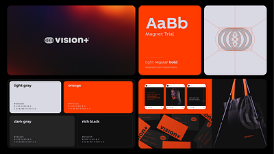 VISION+ visual identity adobe illustrator branding figma graphic design logo microscope motion graphics science