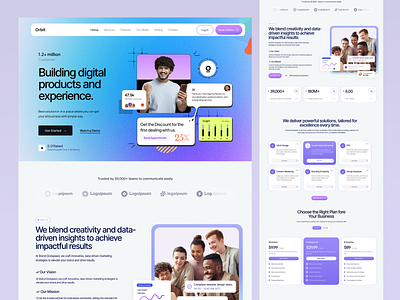 Digital Agency Website UI Design agency agency website business digital agency landing page landingpage product design startup ui user interface ux web web design website