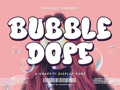 Bubble Dope - Groovy Display Font 50s 60s 7os classic font cute font decorative font display font groovy retro summer font vintage