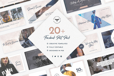 Trendy Facebook Post Template banner banners business corporate design facebook facebook post template instagram post template kit media pack post post template promotion social social media kit social media pack social media template template trendy facebook post template