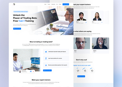 Automated Trading - Landing Page automatedtrading boostyourtrades branding design designer financialgrowth grow with us growwithus landing page learntotrade logo maximizeprofits motivation smartertrading stocktrading trading tradingbots tradingmadesimple uiux unlockyourpotential