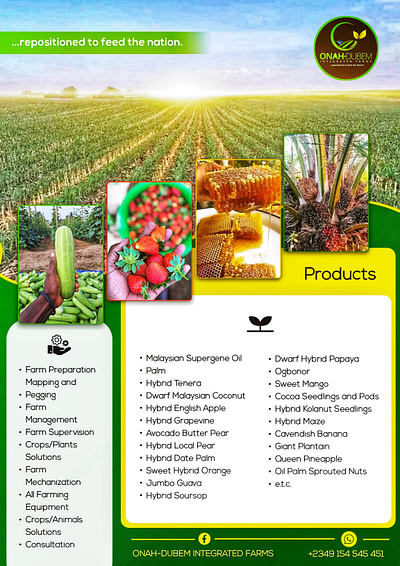 Flyer Design for an Agribusiness 3d animation branding creative design designer designs graphic design illustration logo motion graphics ui vector