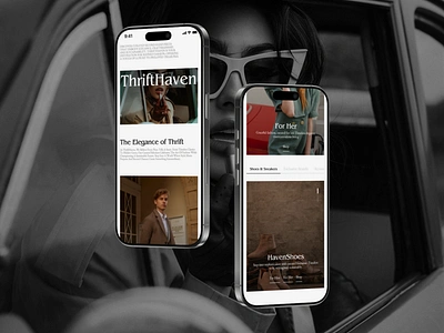 THRIFTHAVEN app design fashion thrift ui ui design uiux design user interface