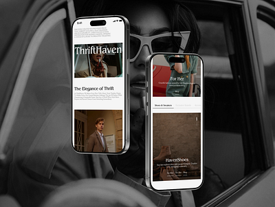 THRIFTHAVEN app design fashion thrift ui ui design uiux design user interface