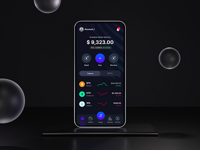 Crypto/NFT trading mobile app blockchain crypto figma mobile app nft ui